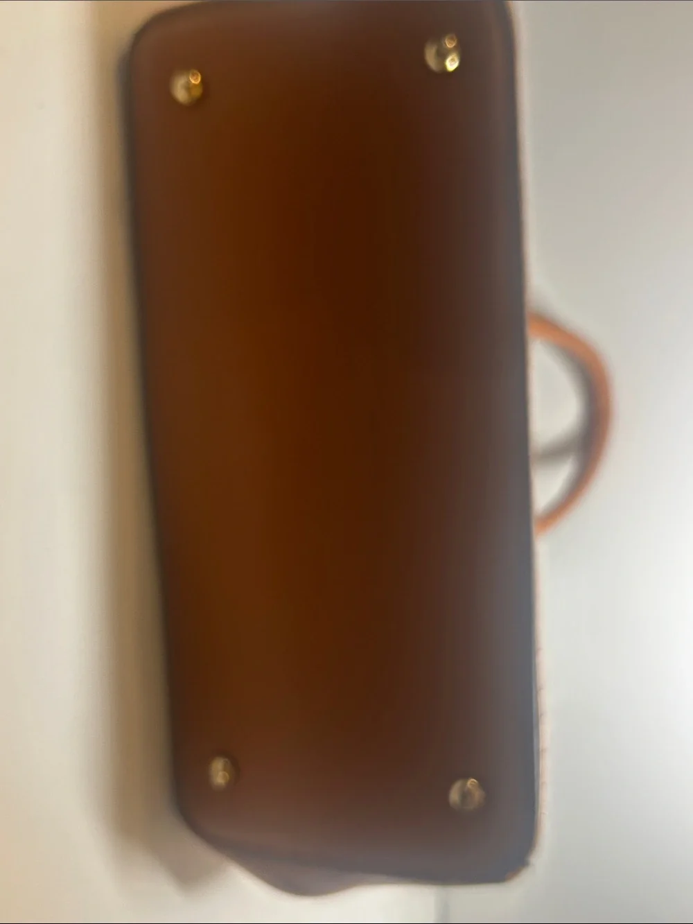Adrienne Vittadini Tan Croc-Embossed Satchel with Cognac Trim